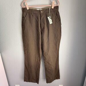 Vintage Fred & Howard California Groovin' Brown Houndstooth Pants Sz 34 70s/80s